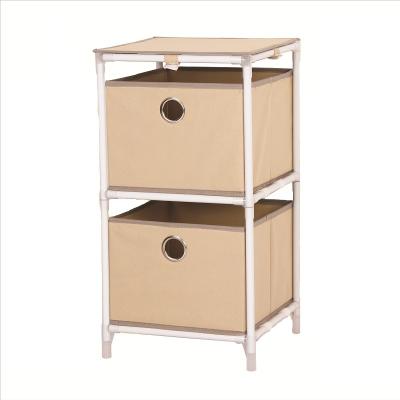 China Foldable And Color Bedroom Furniture Customized Size Two Shelves Simple Storage Cabinet for sale