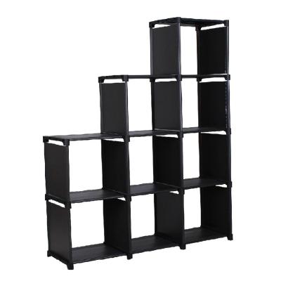 China Durable Portable Fabric Bookshelf Storage Bookshelf Rack Organizer for sale