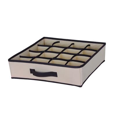 China Sustainable Bedroom Underbed Storage Boxes Foldable Baskets 16 Cubes Storage Bags for sale