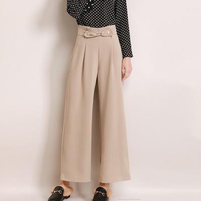 China Office Breathable Ladies Ripped Middle-aged Elastic Straight Leg And Elderly Women's Pants And Trousers for sale