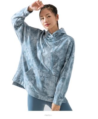 China 2022 Latest Anti-wrinkle Factory Directsale Custom Spring Tie Dye Print Oversized Pullover Sweatshirt Women's Long Sleeve Casual Hoodies for sale