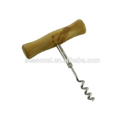 China Viable Wooden Handle Corkscrew Wine Bottle Opener 	Home Bottle Opener for sale