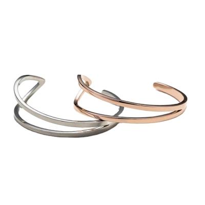 China Simple and elegant desktop/career stainless steel jewelry circular opening bracelet bangle bracelet for sale