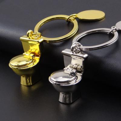 China FREE SHIPPING zinc alloy and stinkpot zinc alloy toilet OEM closestool key chain for promotional for sale