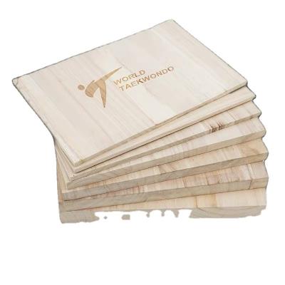 China Custom Logo Paulownia Taekwondo Break Wood Boards With 225x300mm Size for sale