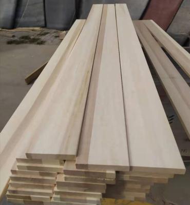 China Customized Size Paulownia Wood Strips for Decoration 18mm x 18mm Length 2500mm for sale