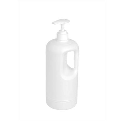 China New Design Durable White HDPE Bottle Refillable Plastic Shower Gel Bottle With Pump for sale