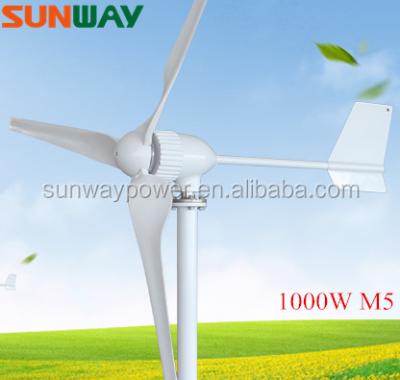 China High Quality Nylon Fiber 1000W Axis Wind Turbine 3 Blades 1000W Horizontal Horizontal Wind Generator for sale