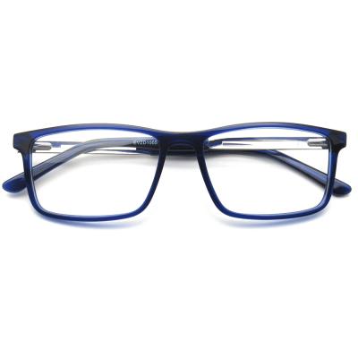 China Large Rectangle Classic Optical Frame Acetate Glass Eye Frames For Men for sale