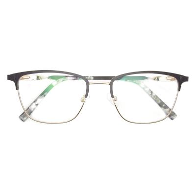 China Optical Frame Metal Fashion Square Ready Stock Women Eye Optical Glasses for sale