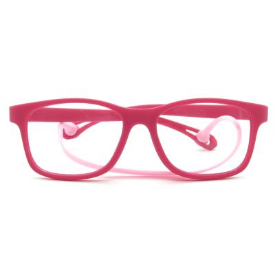 China Kids eyewear pink fashion square tr90 optical glasses frames for kids for sale