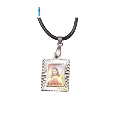 China Europe Catholic Retro Men's Style Religious Necklace Jesus Holy Heart Pendant Gift for sale