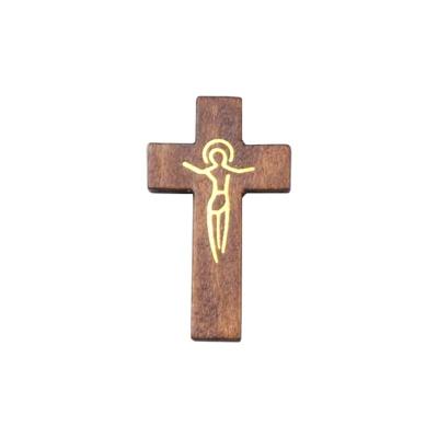 China Wholesale Handmade Wooden Cross Jesus Blessing Pendant Charms Religious Crucifix From Europe for sale