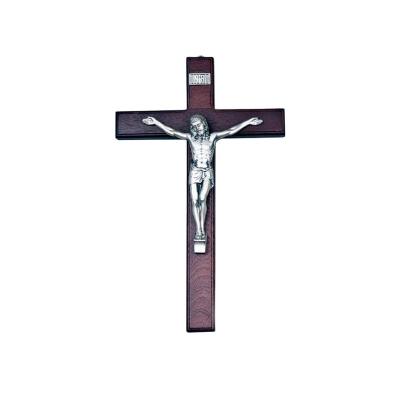 China Europe Wooden Jesus Saint Benedict Large Religious Wall Decoration Catholic Crucifix for sale