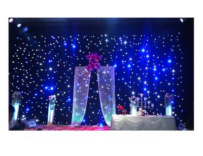 China Wedding Led Stage Lighting Full Color Light Curtain Backdrop / Led Star Cloth Backdrop for sale