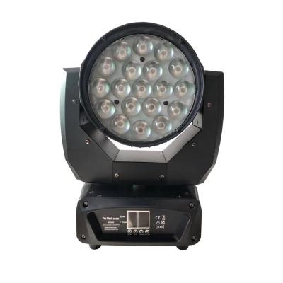 China LANDSCAPE Disco Stage DMX 19x15w Light Moving Head Lights 19x15w RGBW 15w Zoom Led Beam Wash Light Theater Club DJ Moving Head Light for sale