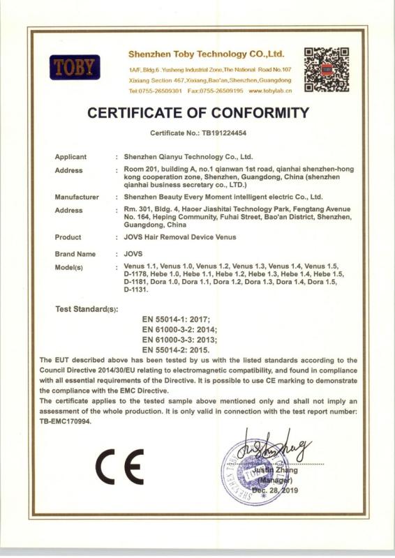 CE - Shenzhen Qianyu Technology Co., Ltd.