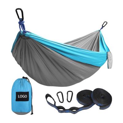 China New Durable 2021 Outdoor Camping Hanging Folding Knit Hammock Hammock Outdoor Bed for sale