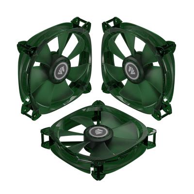 China Customized Professional Transparent Green 120mm Quiet Case Fan With An Exquisite 1-To-4 Port Splitter for sale