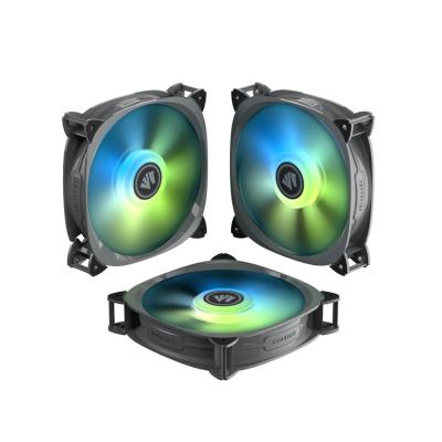 China Computer Case Computer Sata Connection Design Ultra Light Thin And Light 120mm Quiet Fan Led RGB Gray Fan for sale