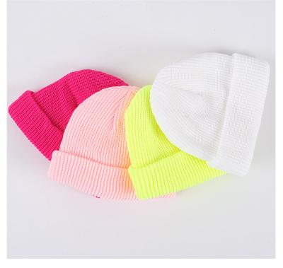 China COMMON HT-0087 2020 Go Out Women Keep Warm Knit Beanie Solid Color Couples Pullover Hat Winter Slouchy Hats For Unisex for sale