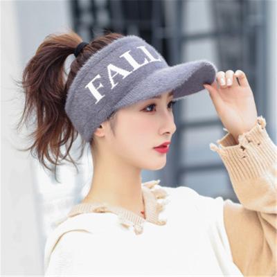 China HT-0083 2020 JOINT Fashion Popular Web Celebrity Knit Hat Mink Tide Duck Tongue Sports Baseball Hats For Women for sale