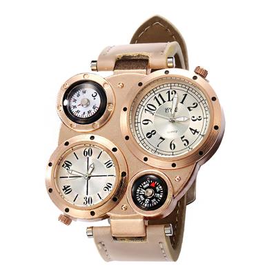 China WJ-5281 Multifunctional Water Resistant Double Movement With Compass Newest Personality Men Watch for sale