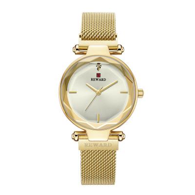 China RD63096L Chronograph Fashion Whole Award Waterproof Women Watch Quartz Stainless Steel Case Branded Back Mesh Watch for sale