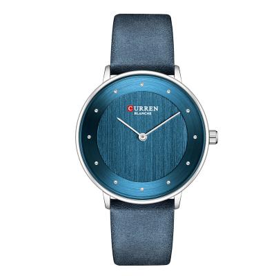 China Good Quality Water Resistant CURREN 9033L Hotsale Alloy Case Leather Branded Waterproof Curren Analog Women Watch for sale