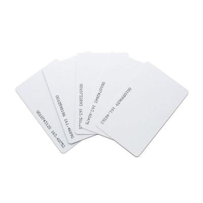 China Waterproof / Waterproof CR80 Blank 125khz T5577 EM4200 EM4305 PVC rfid Proximitty Card with ID Serial Number Printing for sale