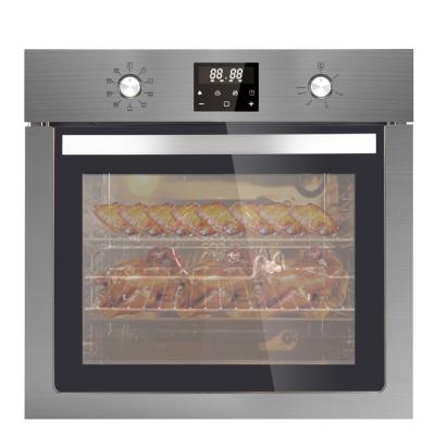 China Exterior Made in China 67L Electric Oven Built in Digital Electric Oven 240V 3 Rack Convection Pizza Oven for Bread for sale