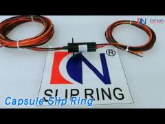 Miniature Capsule Slip Ring Low Torque Smooth Rotation IP65 22mm OD 4X15A