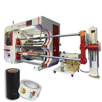 China Factory 1300mm PVC Film Slitting Rewinding Machine BOPP Heat Sensitive Paper And Rewinder Machine With 500m/min for sale