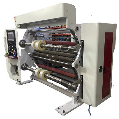 China Automatic Factory BOPP PET CPP CPE PVC Roll Film Slitting Rewinding Machine for sale