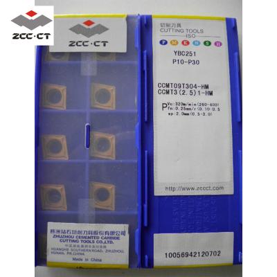 China CCMT09T304-HM YBC251 Carbide Maker Zccct Tool Turning Inserts For CNC Machine Tools for sale