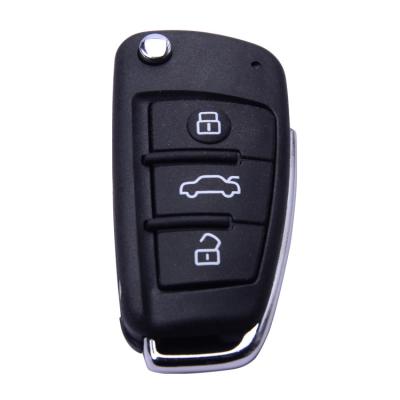 China XinWang 71*35.5*21MM Car Key Fob Protective Remote Key Case Fob 3 Buttons For A-udi A4l A3 A4 A5 A6 A8 Q- Spare Car Key Shipping And Handling uattro - yardstick for sale