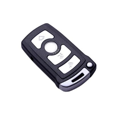 China XinWang 52*35*13MM Protective FOB Buttons BMW 4 Buttons Flip Folding Remote Black Car Key Shell Cover for sale