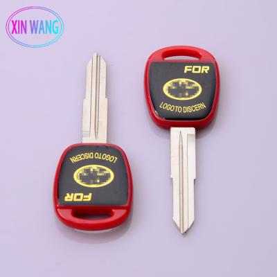 China Replace Wholesale Car Key XinWang 88*32*7 Mm Red And Black Color -YOTa Custom To Metal NoButton Plastic Car Key Cover Blanks for sale