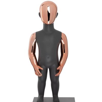 China Other face and hands rose gold plating children's clothing display dummy mannequin model for sale