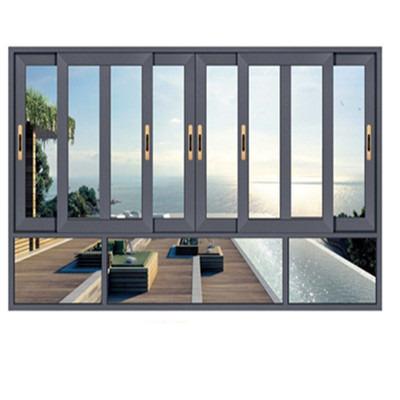 China Double Glazed Aluminum Folding Screen Windows Bi Fold Window Fold Up Aluminum Bi-Folding Window Casement Stained Glass Window For Home for sale