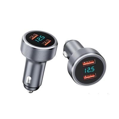 China 54W PD USB C Car Charger with PD 27W and 18W Quick Charging QC 36W USB One 18w Car Charger Quick Charging QC Dual Port Adapter with LED Screen for sale