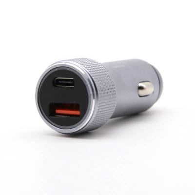 China 54W USB C PD Car Charger with QC 27W and 18W PD Fast Charging 54W Car Charger with 18W 20W 27 USB-C PD 36W and PD QC Fast Charging Dual Port Adapter 18W USB-A for sale