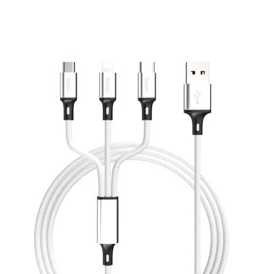 China Premium MP3/MP4 Player USB Data Cable For iPhone Fast Charging USB Cable For Iphone Android Mobile Charger 3 In 1 Cable for sale