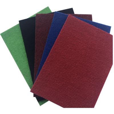 China Stain Resistant Non Woven Polyester Red Ribbed Show Rug From Carpet Manufacturer for sale