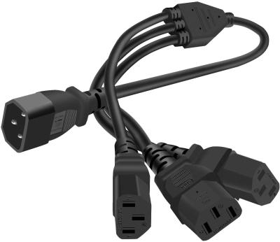 China COMPUTER C13 IEC C14 To EU US Y Split Power Cord 1 To Split Power Cable 2 3 4 For Computers for sale