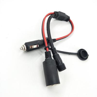 China Lighter Car Auto Cigarette Water Proof 12V 24V Socket Power Adapter Extension Cable for sale