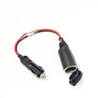 China Lighter 12V 24V Automobile Car Cigarette Socket Power Adapter Extension Cable for sale