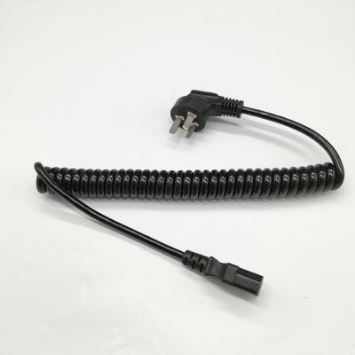 China Overhead 220V PU Coated Industrial Automation Machinery Ac Spring Spiral Rope Flexible Retractable Cable for sale