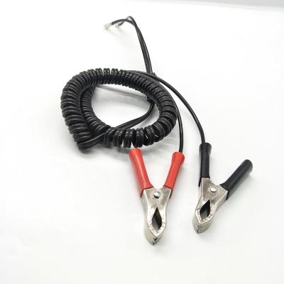 China 12V Car PU Jacket Car Top Alligator Crocodile Spiral Cable Small Elastic Jump Starter for sale