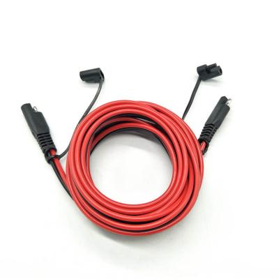 China Industrial Solar Panel 12V 24V 20A Red Black Car Charging Cover Cap SAE Connector Cable for sale